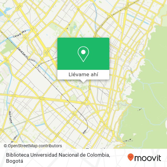 Mapa de Biblioteca Universidad Nacional de Colombia