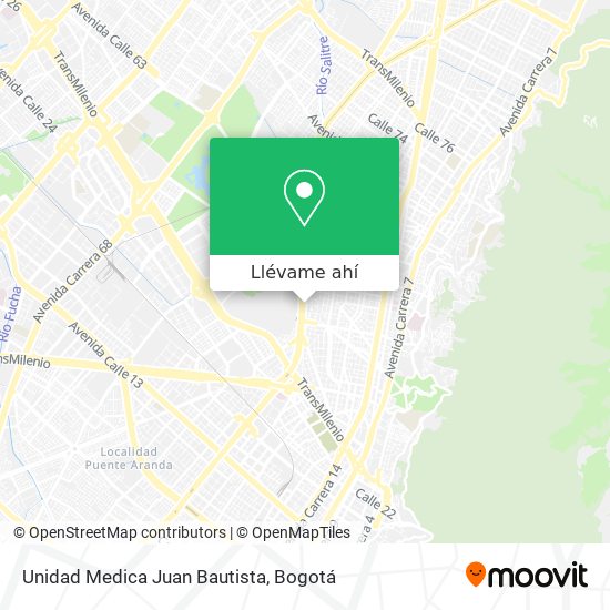 Mapa de Unidad Medica Juan Bautista