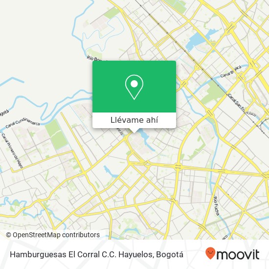 Mapa de Hamburguesas El Corral C.C. Hayuelos