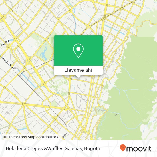 Mapa de Heladería Crepes &Waffles Galerías