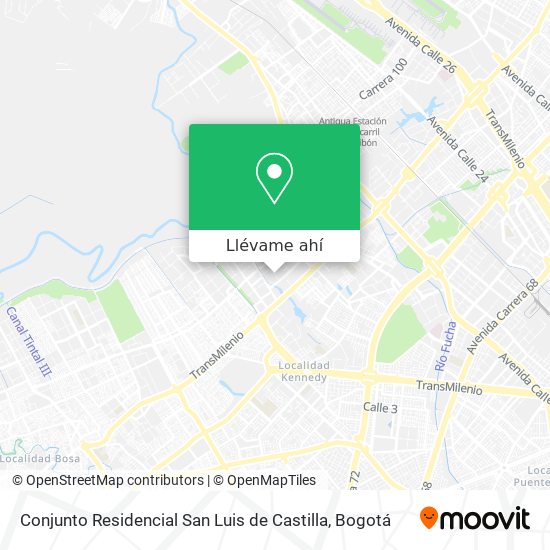 Mapa de Conjunto Residencial San Luis de Castilla