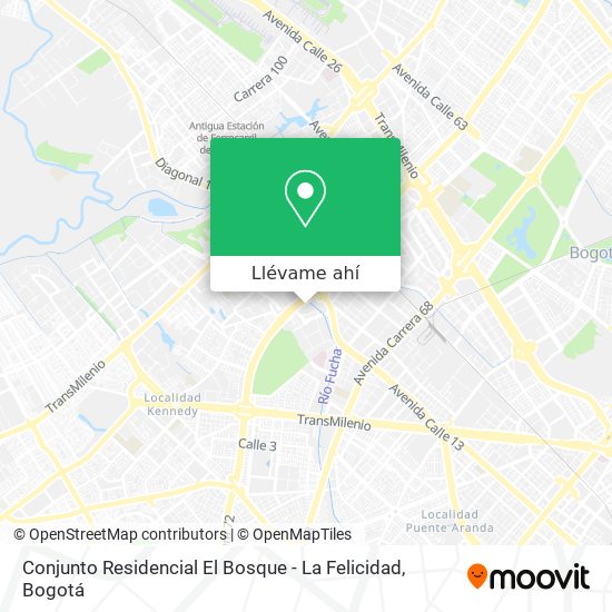 Mapa de Conjunto Residencial El Bosque - La Felicidad