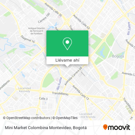 Mapa de Mini Market Colombina Montevideo