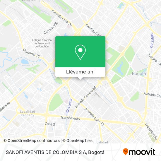 Mapa de SANOFI AVENTIS DE COLOMBIA S A