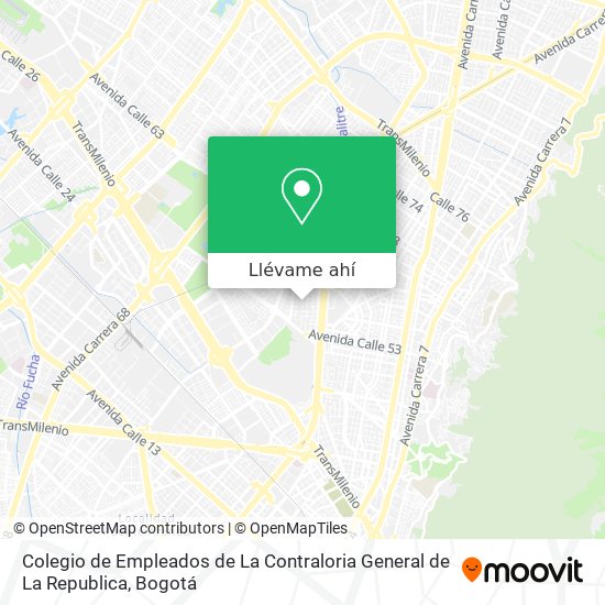 Mapa de Colegio de Empleados de La Contraloria General de La Republica