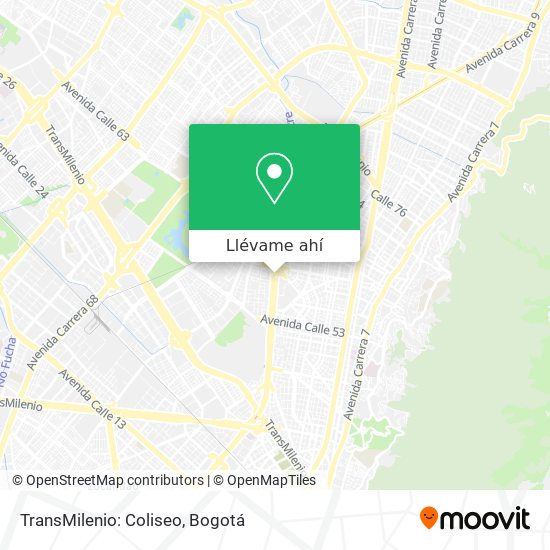 Mapa de TransMilenio: Coliseo