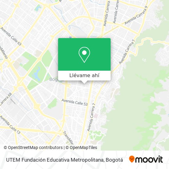 Mapa de UTEM Fundación Educativa Metropolitana