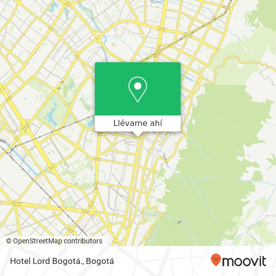 Mapa de Hotel Lord Bogotá.