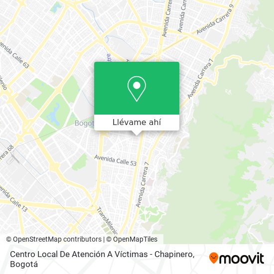 Mapa de Centro Local De Atención A Víctimas - Chapinero