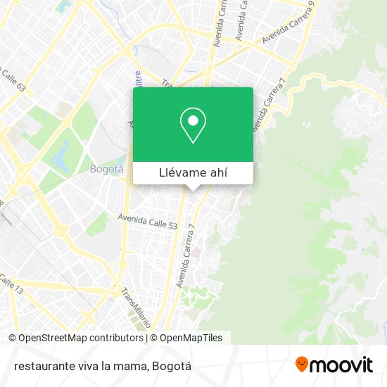 Mapa de restaurante viva la mama