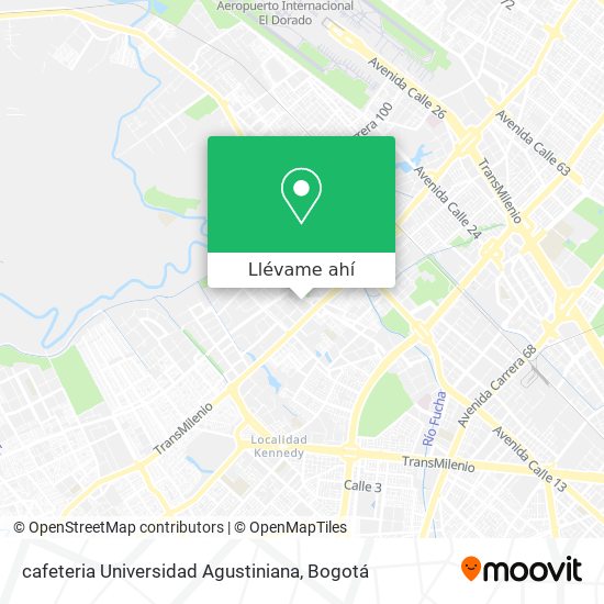 Mapa de cafeteria Universidad Agustiniana