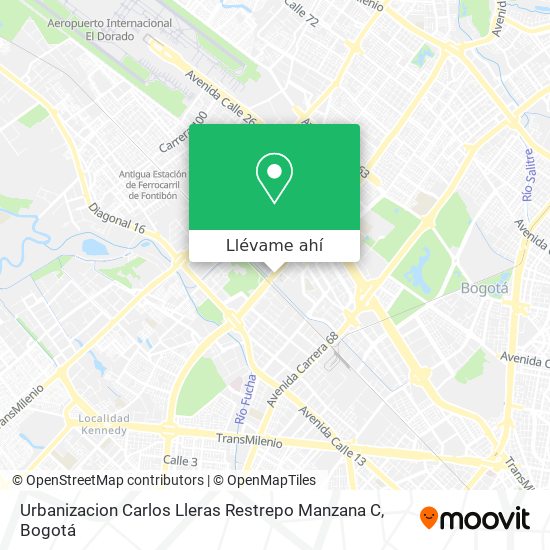 Mapa de Urbanizacion Carlos Lleras Restrepo Manzana C