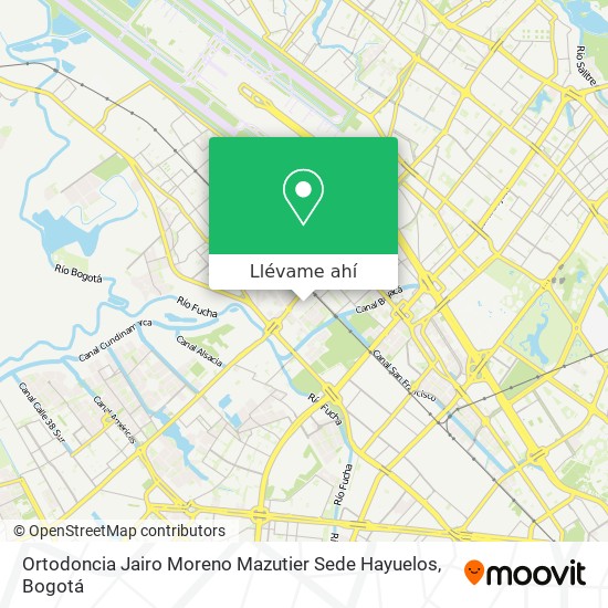 Mapa de Ortodoncia Jairo Moreno Mazutier Sede Hayuelos