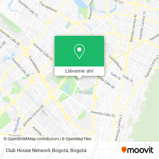 Mapa de Club House Network Bogotá