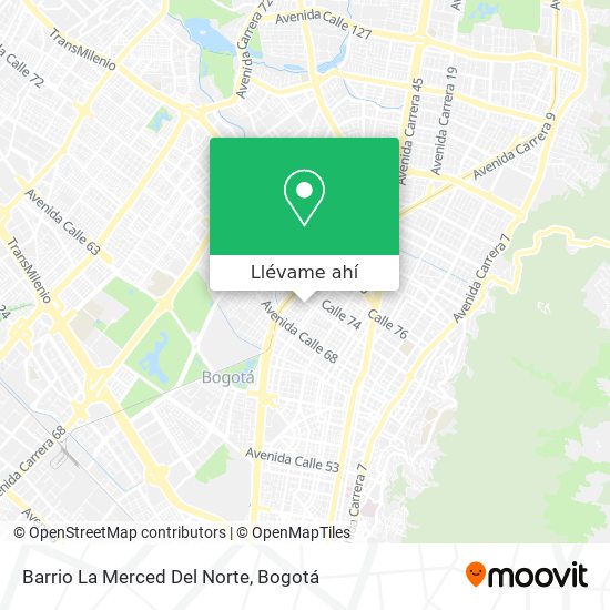 Mapa de Barrio La Merced Del Norte