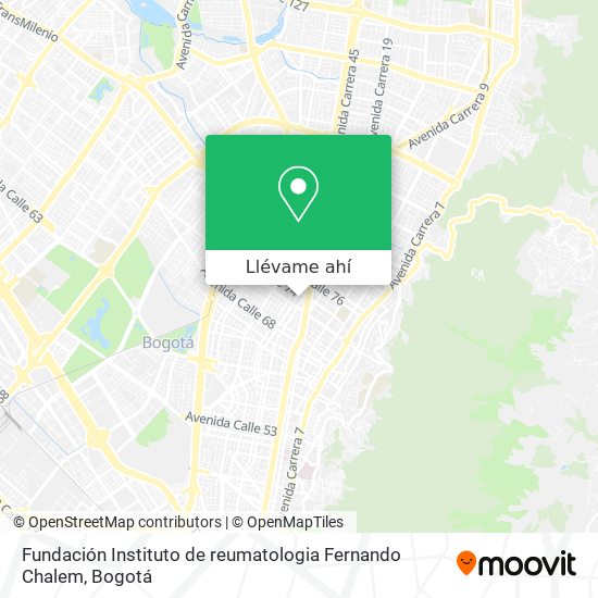 Mapa de Fundación Instituto de reumatologia Fernando Chalem