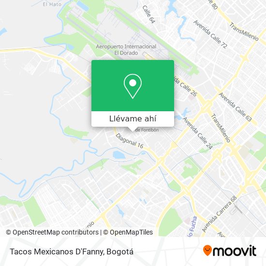 Mapa de Tacos Mexicanos D'Fanny