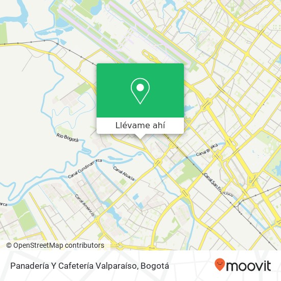 Mapa de Panadería Y Cafetería Valparaíso