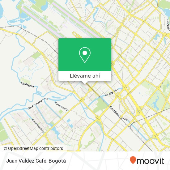 Mapa de Juan Valdez Café