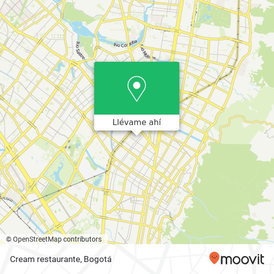 Mapa de Cream restaurante
