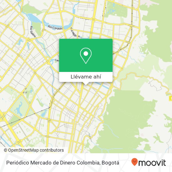 Mapa de Periódico Mercado de Dinero Colombia