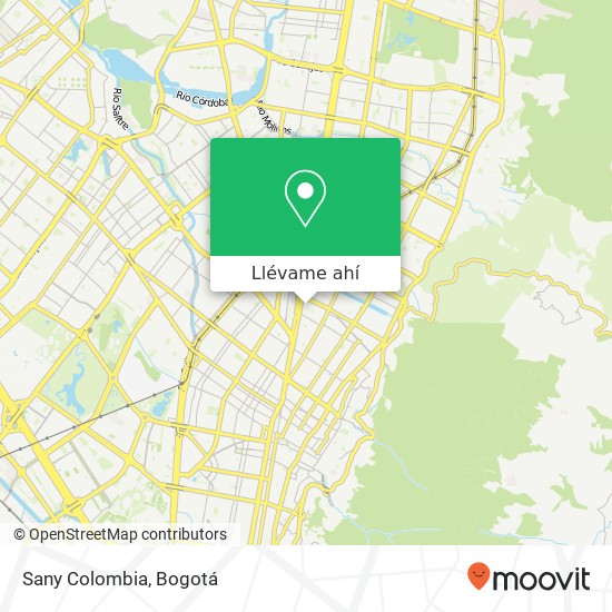 Mapa de Sany Colombia