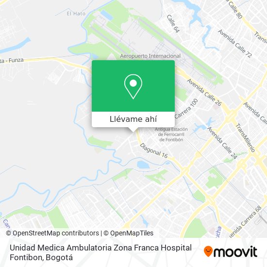 Mapa de Unidad Medica Ambulatoria Zona Franca Hospital Fontibon