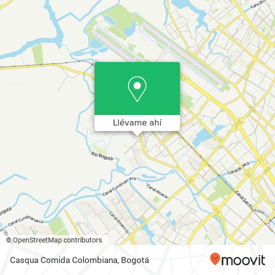 Mapa de Casqua Comida Colombiana