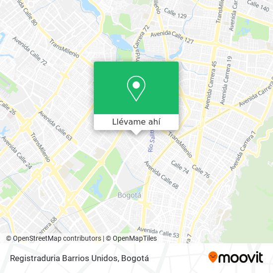 Mapa de Registraduria Barrios Unidos