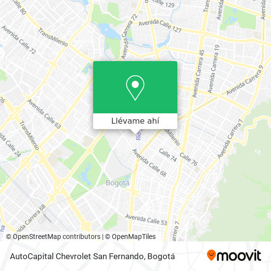 Mapa de AutoCapital Chevrolet San Fernando