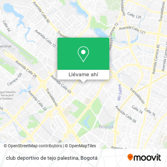 Mapa de club deportivo de tejo palestina