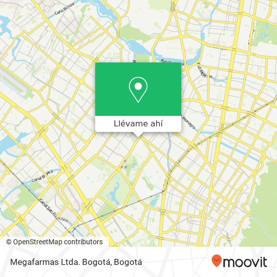 Mapa de Megafarmas Ltda. Bogotá