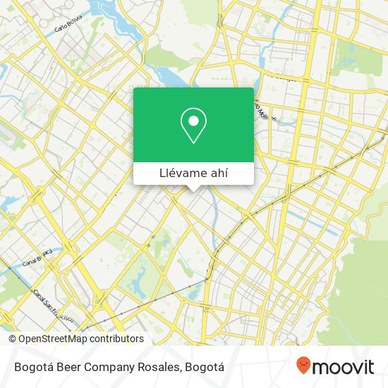 Mapa de Bogotá Beer Company Rosales
