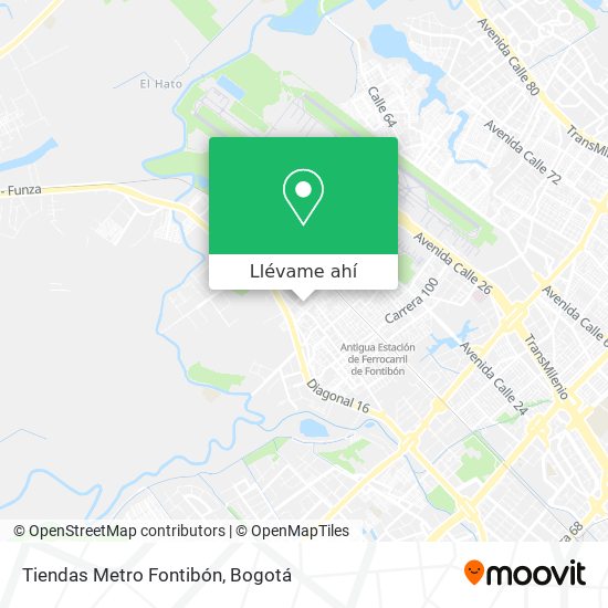 Mapa de Tiendas Metro Fontibón