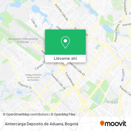 Mapa de Aintercarga Deposito de Aduana