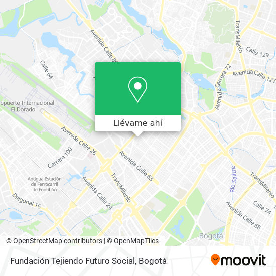 Mapa de Fundación Tejiendo Futuro Social