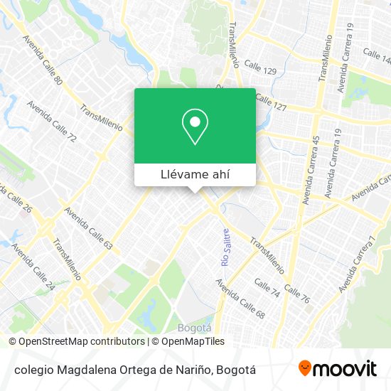 Mapa de colegio Magdalena Ortega de Nariño