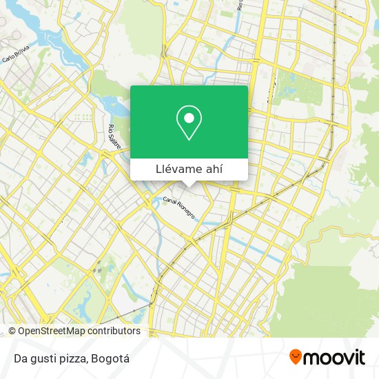 Mapa de Da gusti pizza