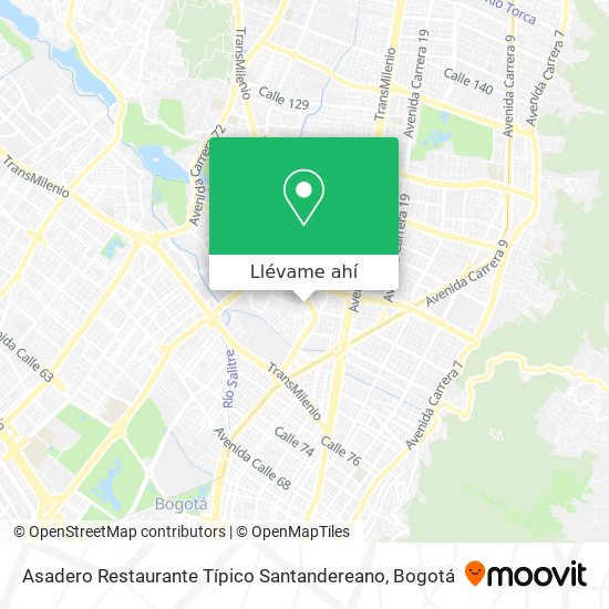 Mapa de Asadero Restaurante Típico Santandereano