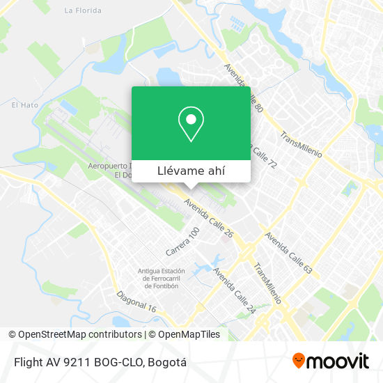 Mapa de Flight AV 9211 BOG-CLO