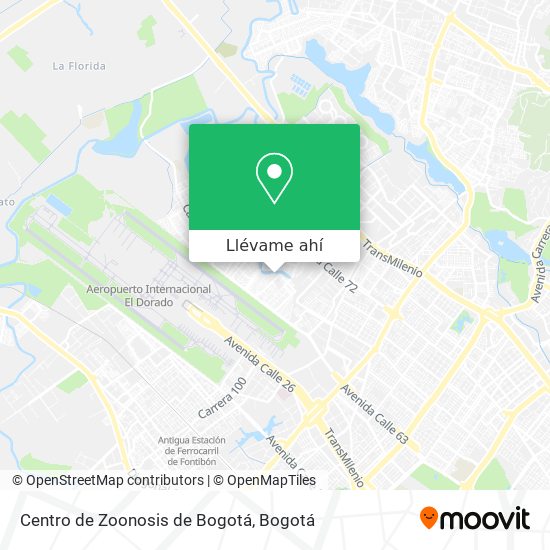 Mapa de Centro de Zoonosis de Bogotá