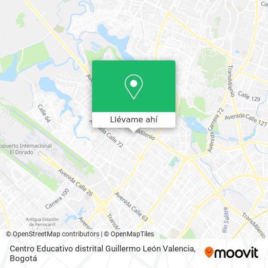 Mapa de Centro Educativo distrital Guillermo León Valencia