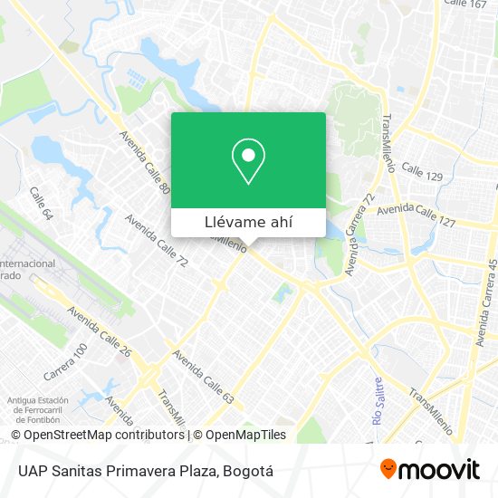 Mapa de UAP Sanitas Primavera Plaza
