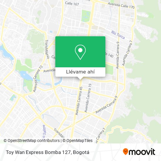 Mapa de Toy Wan Express Bomba 127