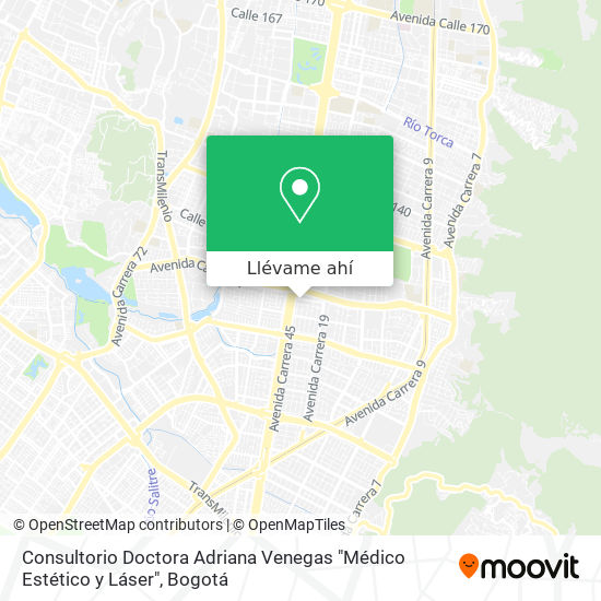 Mapa de Consultorio Doctora Adriana Venegas "Médico Estético y Láser"