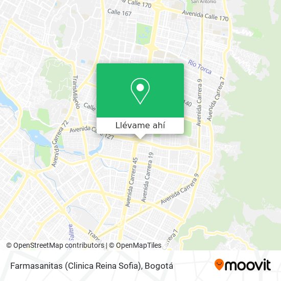 Mapa de Farmasanitas (Clinica Reina Sofia)