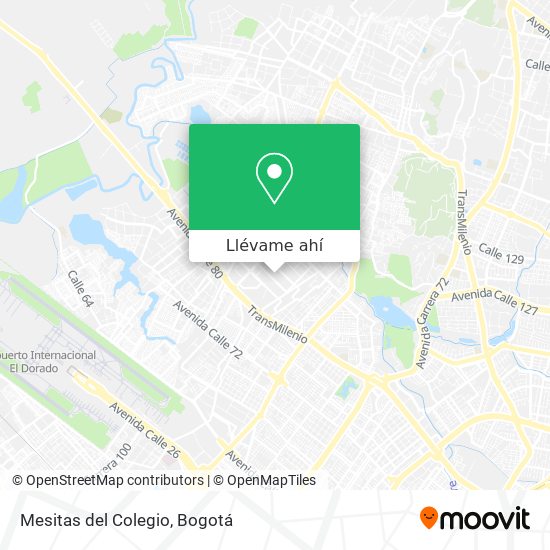 Mapa de Mesitas del Colegio