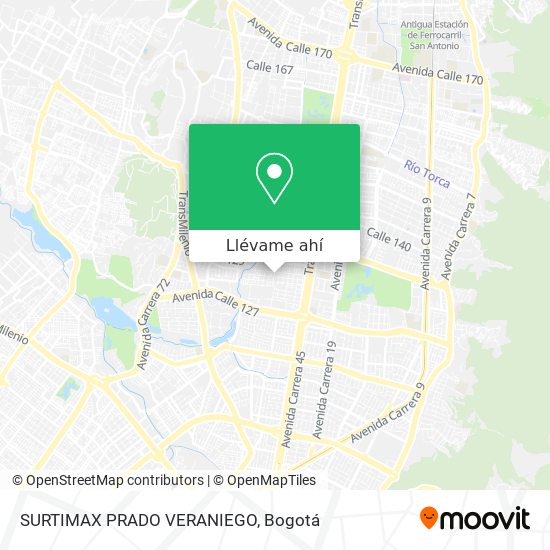 Mapa de SURTIMAX PRADO VERANIEGO