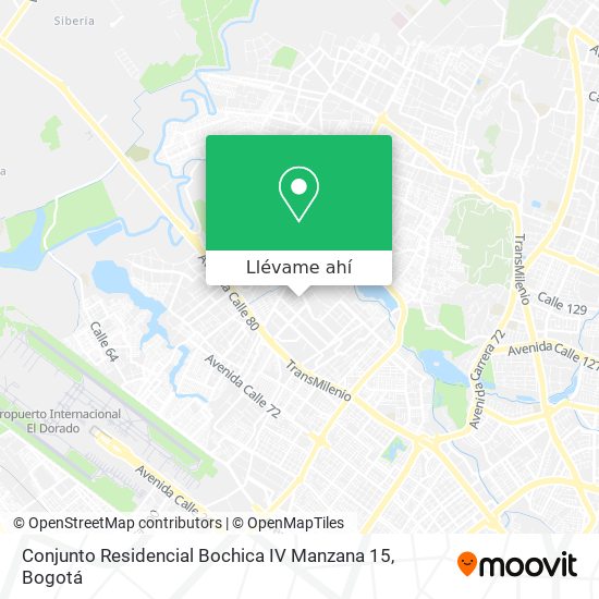 Mapa de Conjunto Residencial Bochica IV Manzana 15