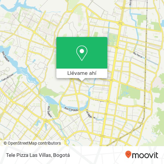 Mapa de Tele Pizza Las Villas
